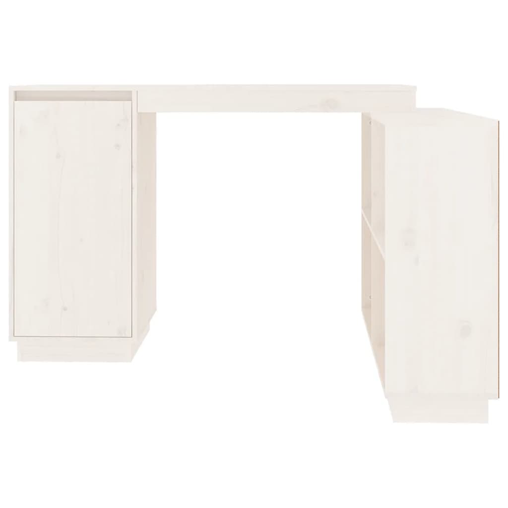 Desk white 110x50x75 cm solid pine wood