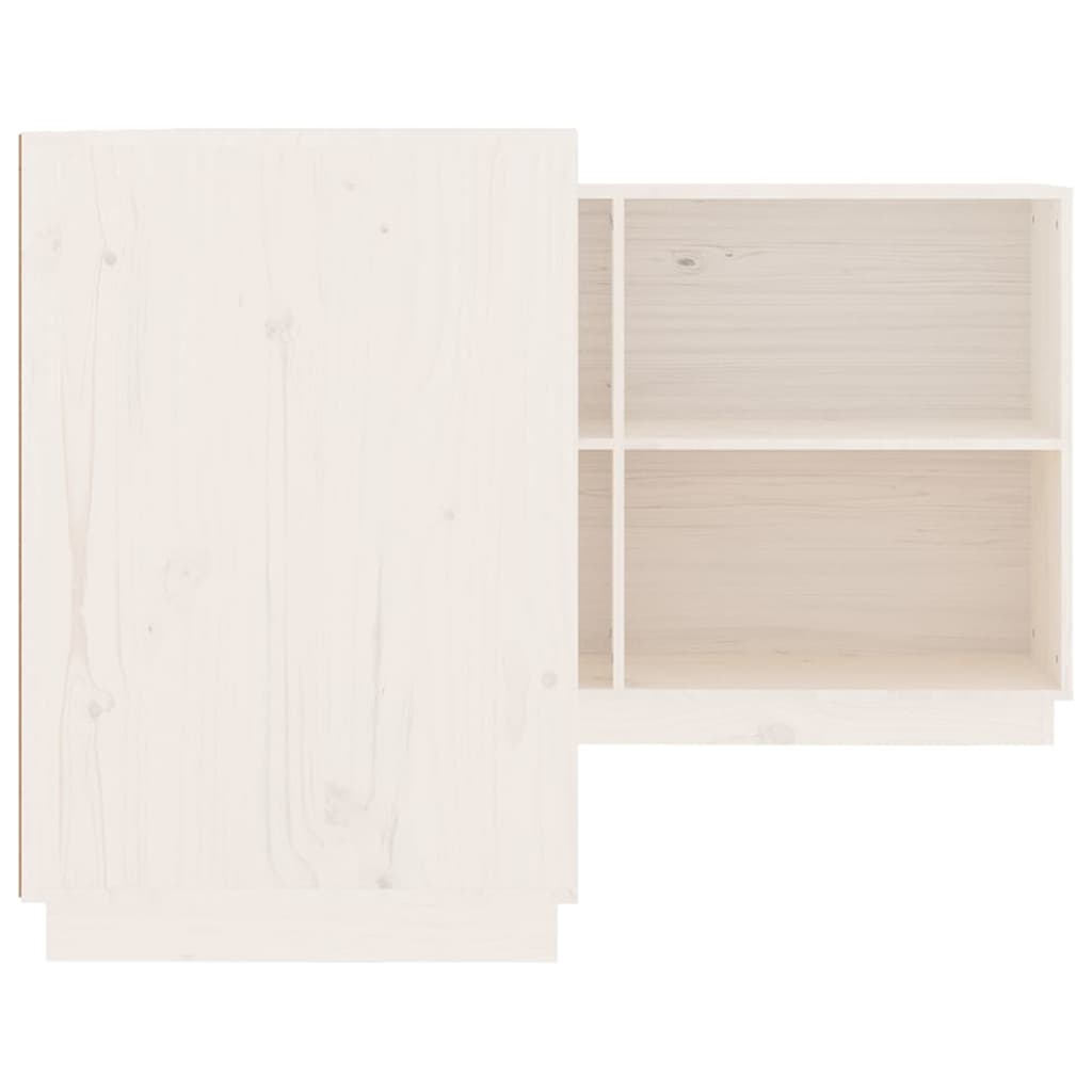 Schreibtisch Weiß 110x50x75 cm Massivholz Kiefer