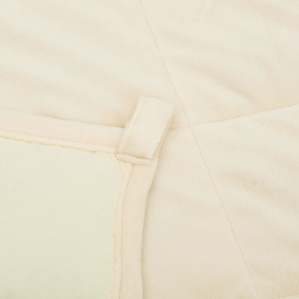 Weighted blanket light cream 155x220 cm 7 kg fabric