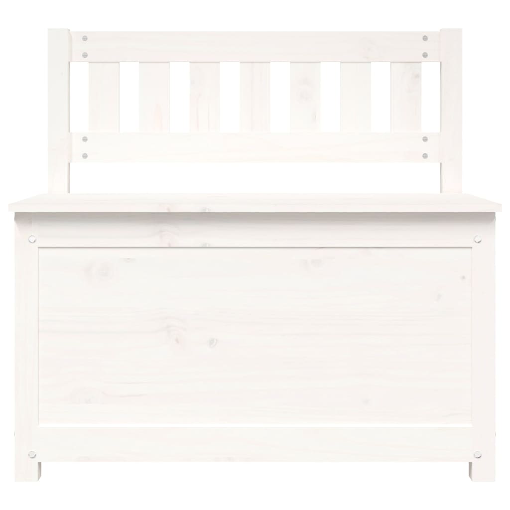 Bench white 80x41x77 cm solid pine wood