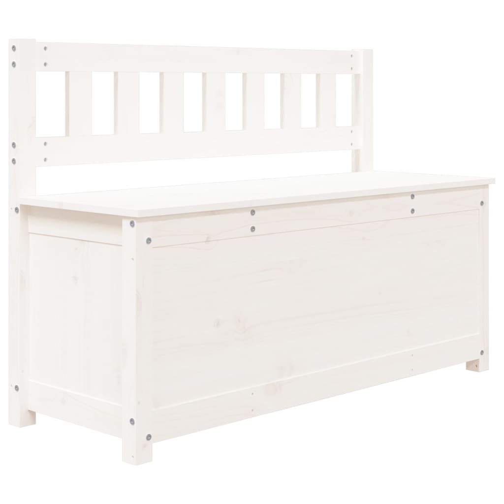 Bench white 110x41x76.5 cm solid pine wood