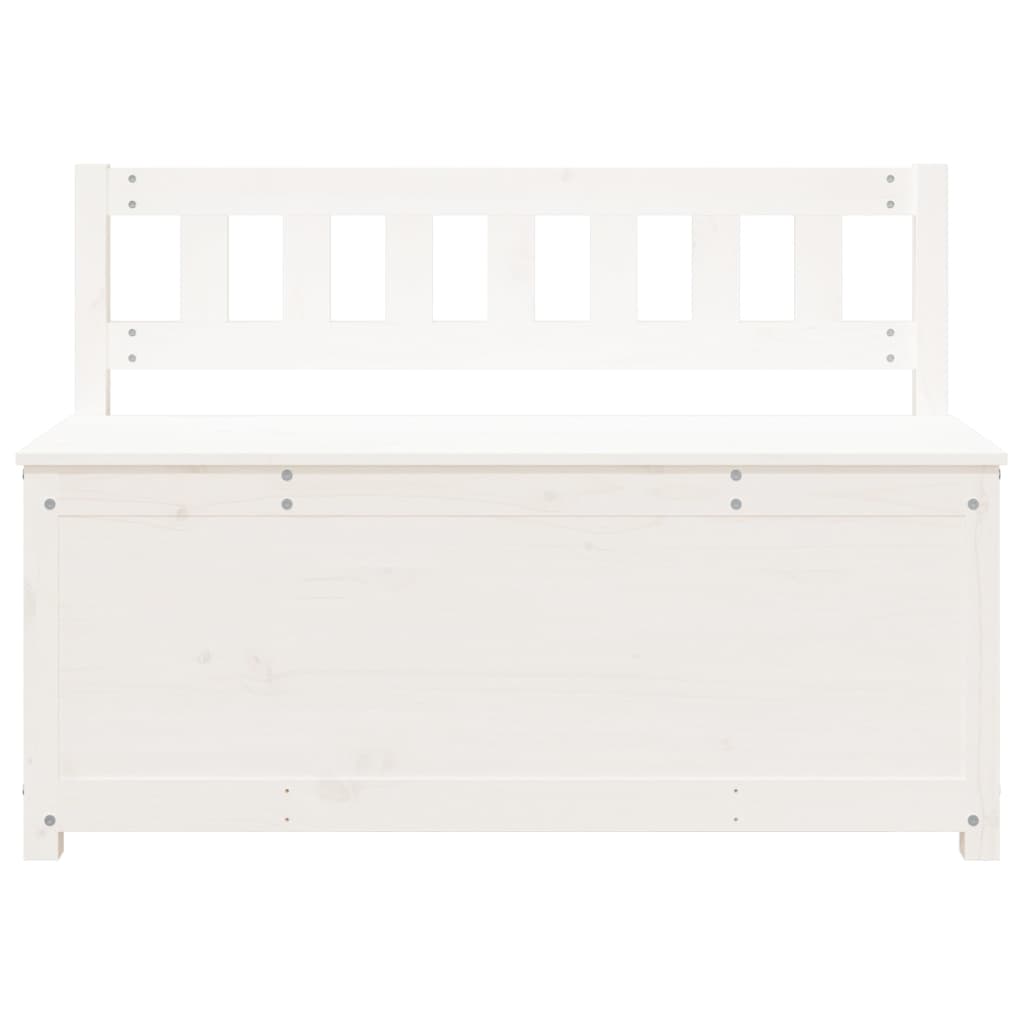 Bench white 110x41x76.5 cm solid pine wood