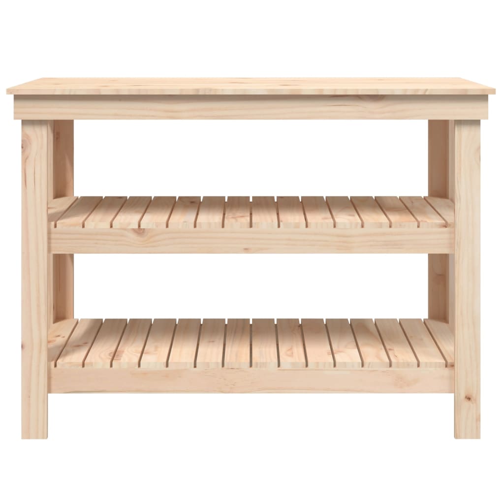 Workbench 110.5x50x80 cm solid pine wood