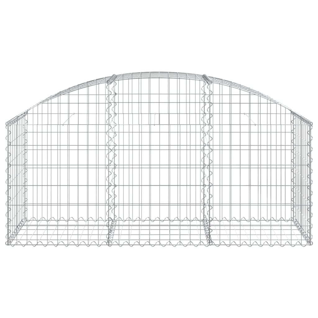 Gabion with high arch 150x50x60/80 cm Galvanized iron