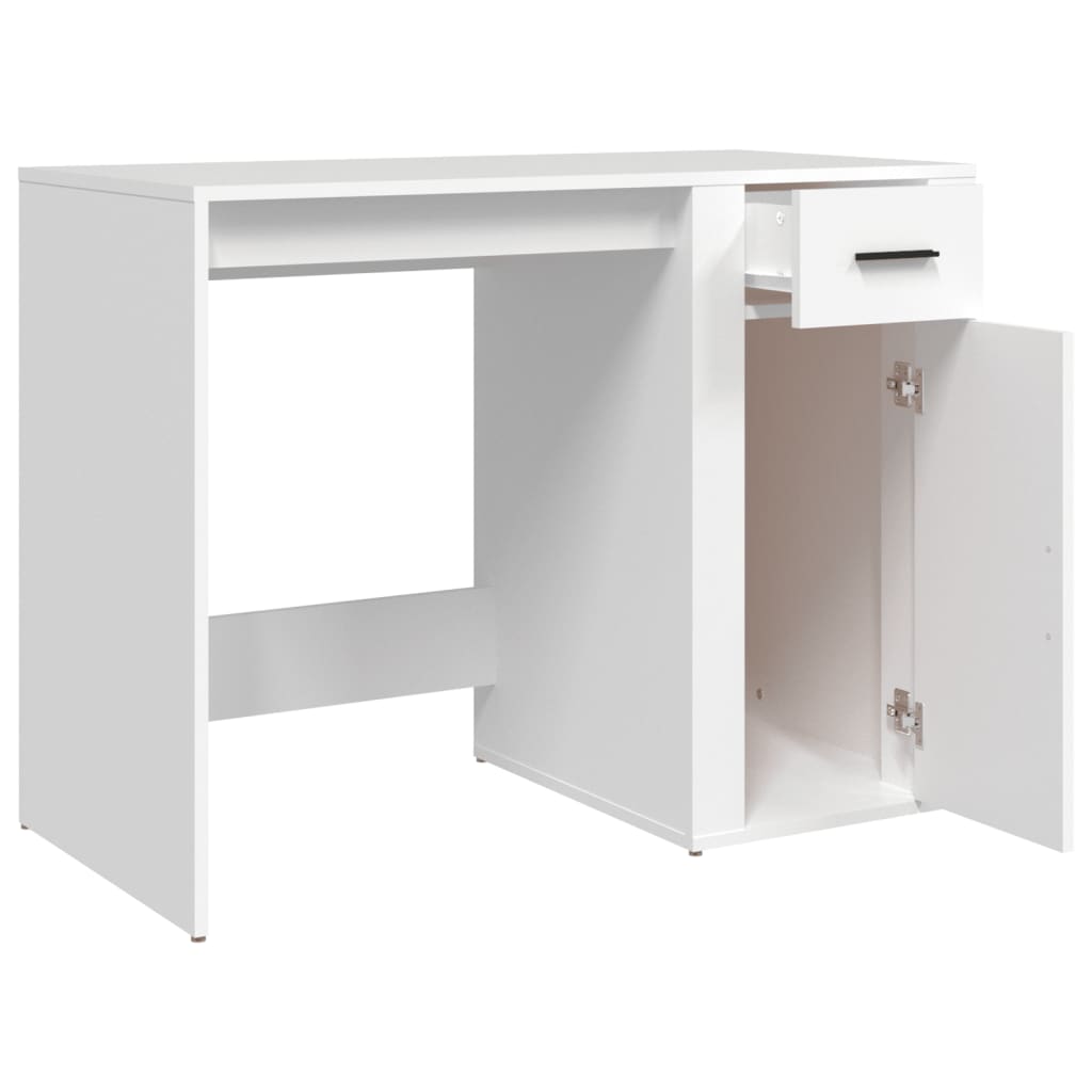 Desk white 100x49x75 cm made of wood