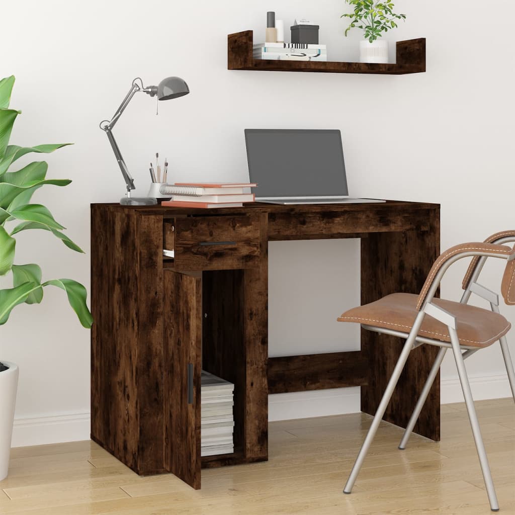 Schreibtisch Räuchereiche 100x49x75 cm Holzwerkstoff