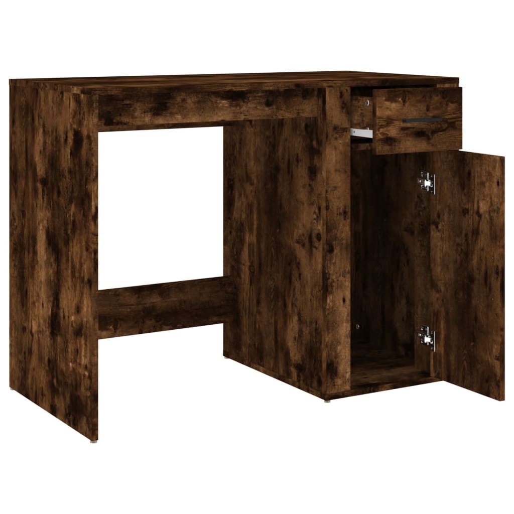 Desk smoked oak 100x49x75 cm wood material