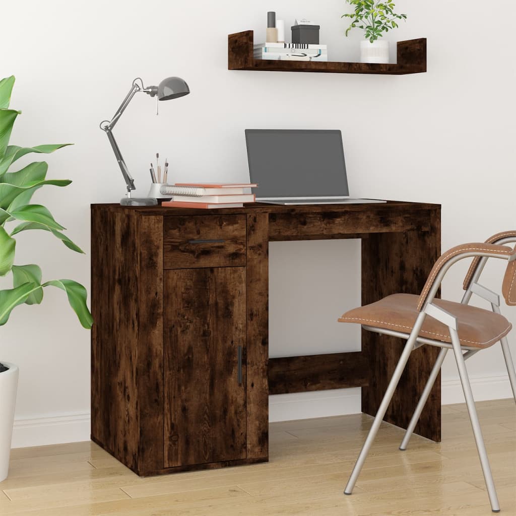 Schreibtisch Räuchereiche 100x49x75 cm Holzwerkstoff