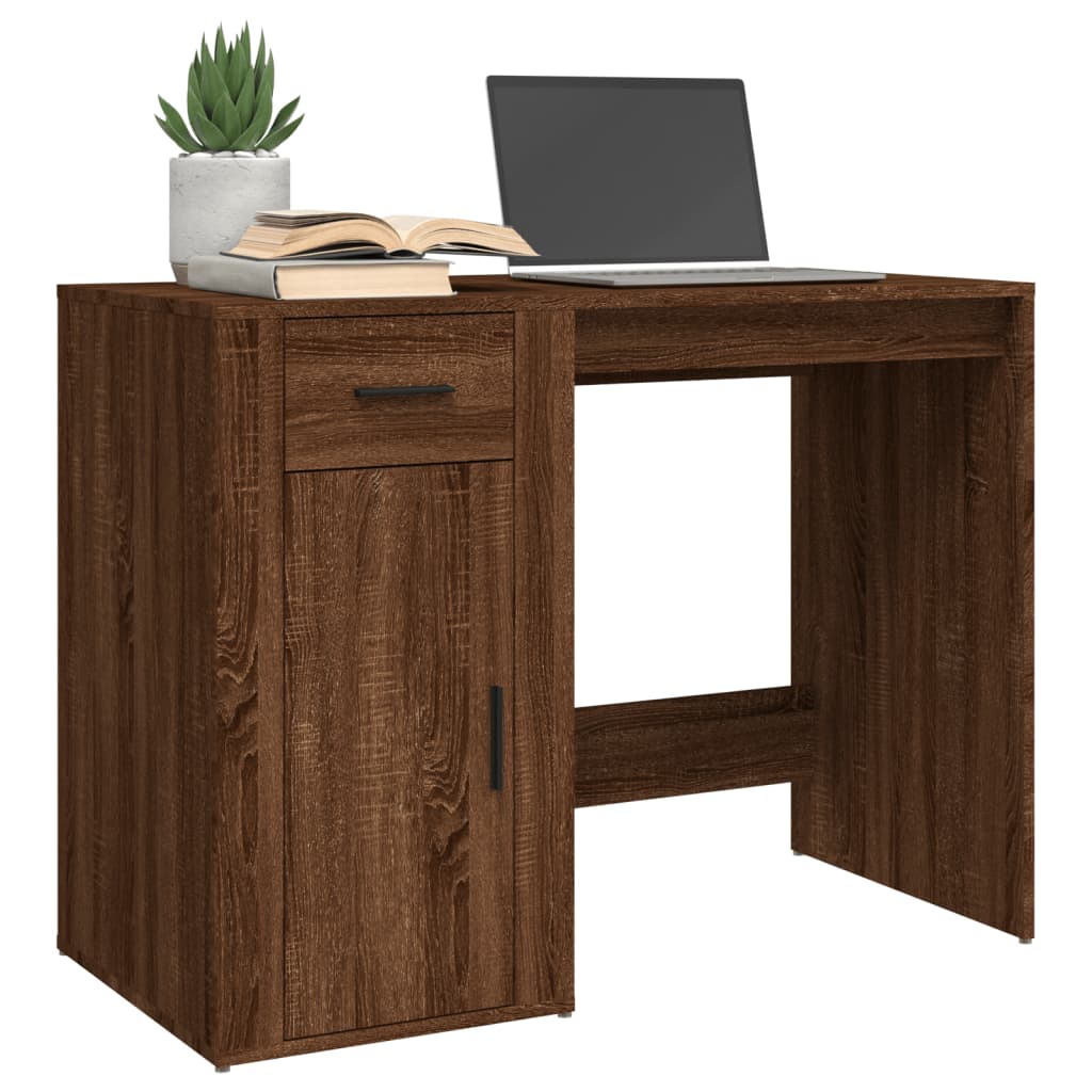 Schreibtisch Braun Eichen-Optik 100x49x75 cm Holzwerkstoff