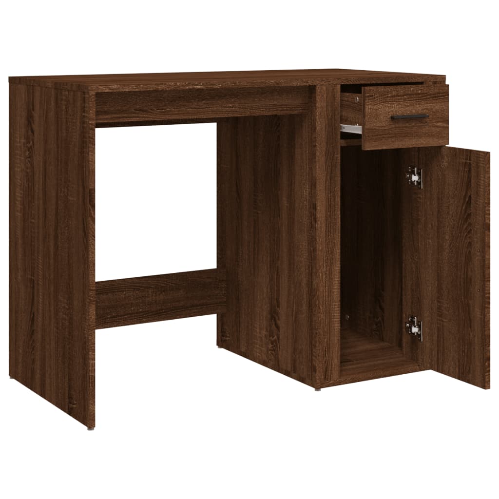 Desk brown oak look 100x49x75 cm wood material