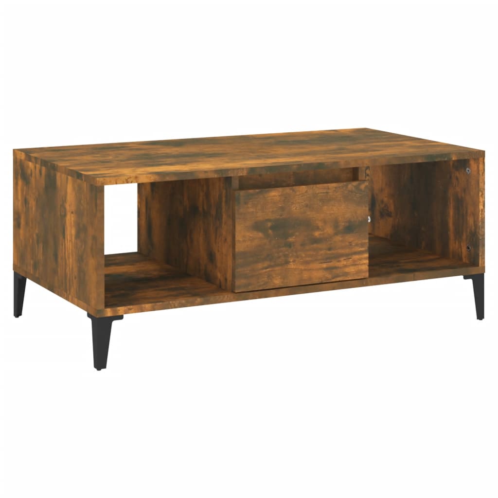 Coffee table smoked oak 90x50x36.5 cm made of wood material