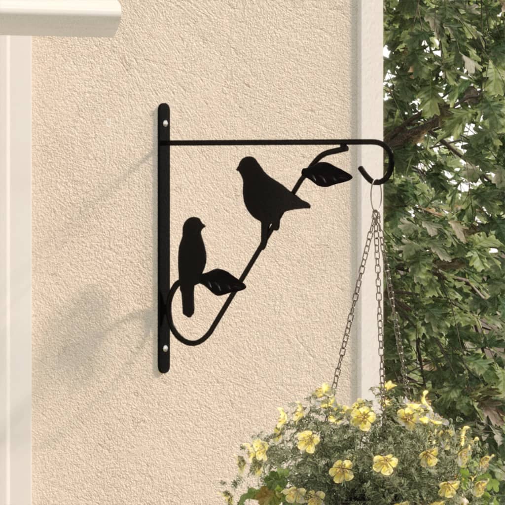 Brackets for hanging baskets 4 pieces. Black steel