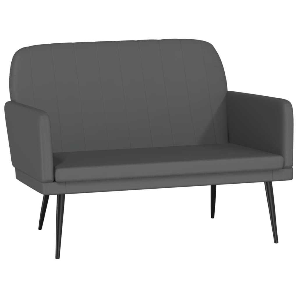 Bench gray 107x80x81 cm faux leather