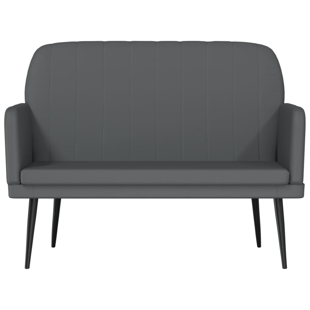 Bench gray 107x80x81 cm faux leather