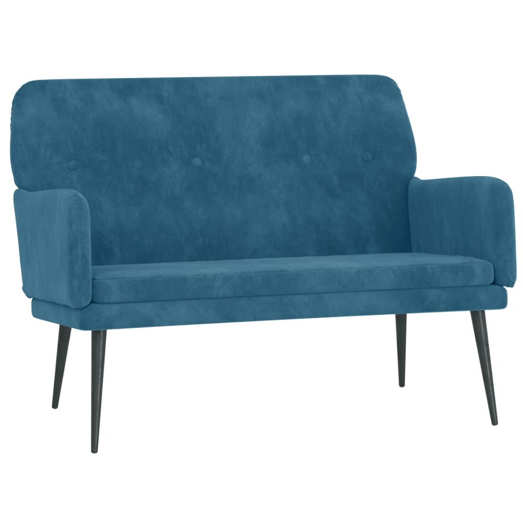 Bench blue 108x79x79 cm velvet