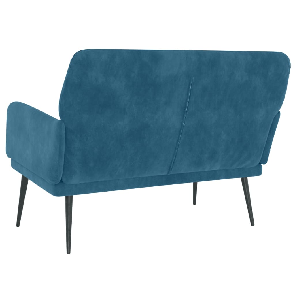 Bench blue 108x79x79 cm velvet