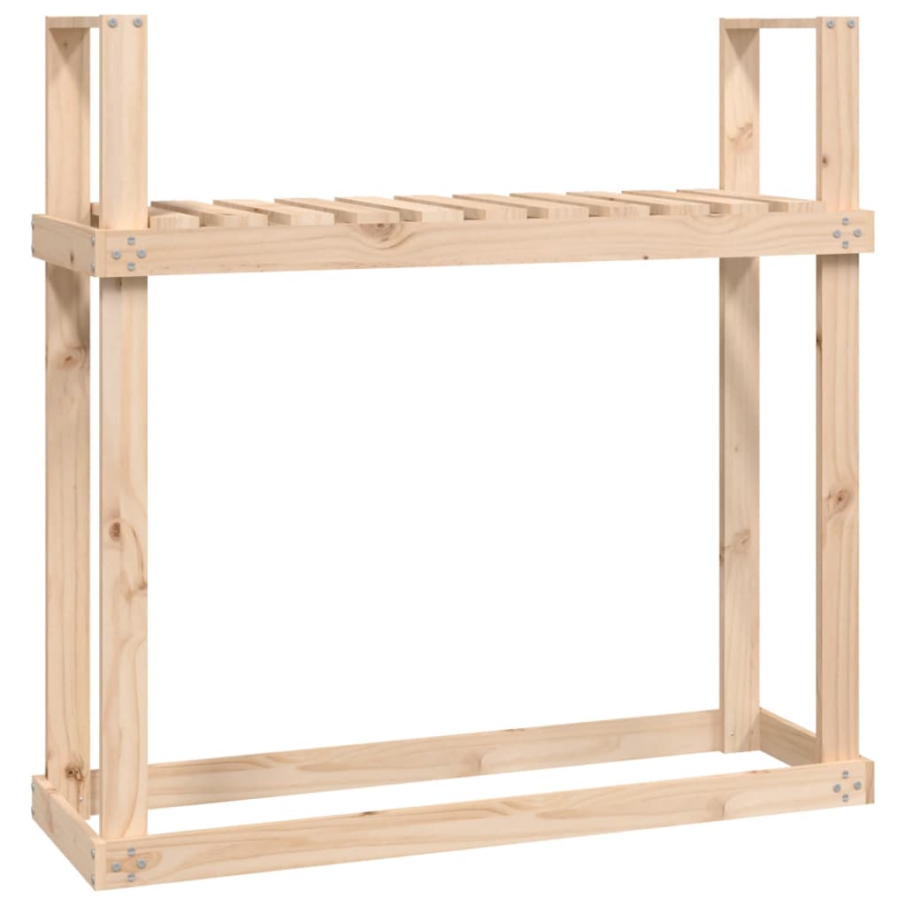 Firewood shelf 110x35x108.5 cm solid pine wood