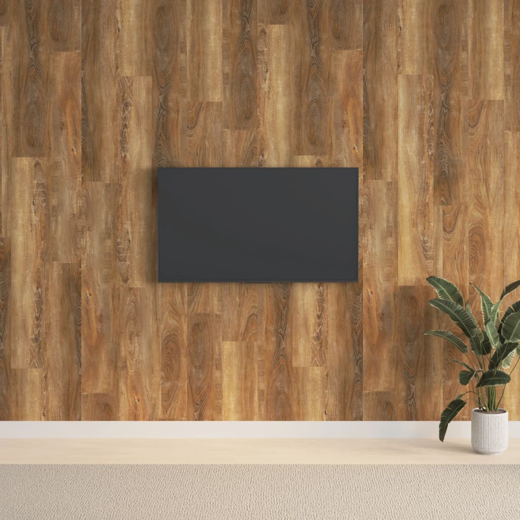 Wall panels wood look brown PVC 2.06 m²