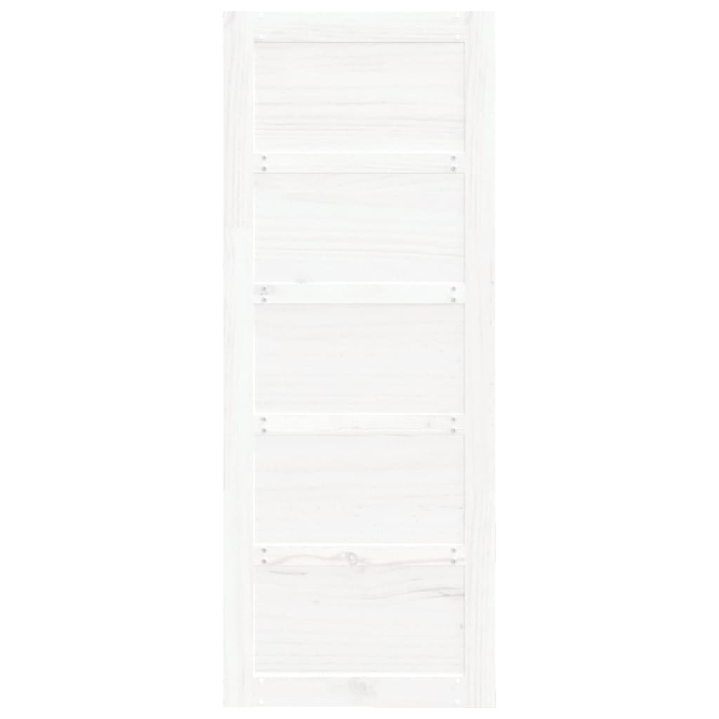 Barn door white 80x1.8x204.5 cm solid pine wood