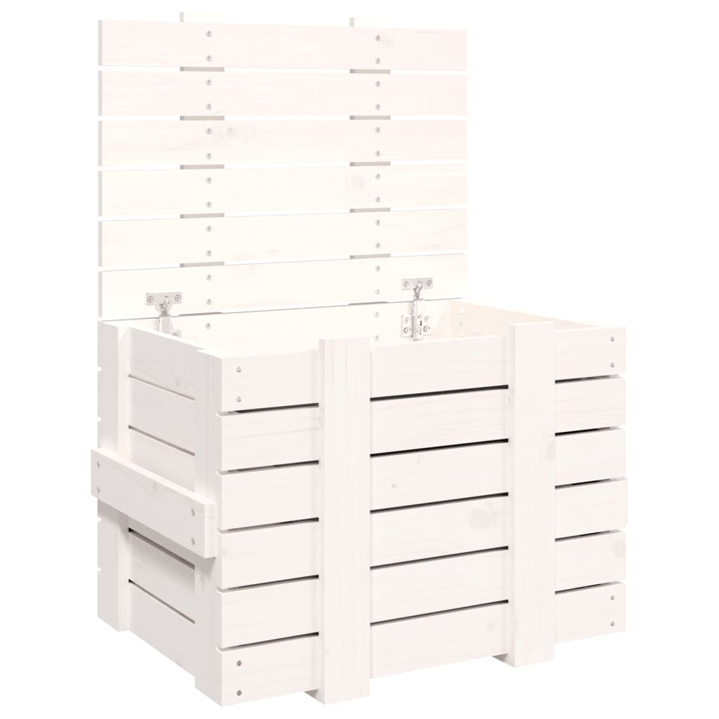 Chest white 58x40.5x42 cm solid pine wood