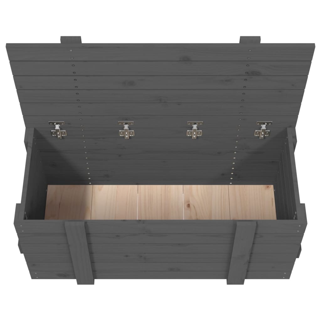 Chest gray 91x40.5x42 cm solid pine wood