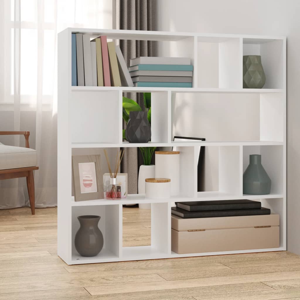 Bookcase/room divider white 105x24x102 cm
