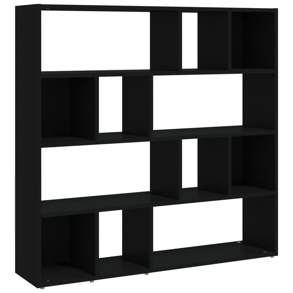 Bücherregal/Raumteiler Schwarz 105x24x102 cm