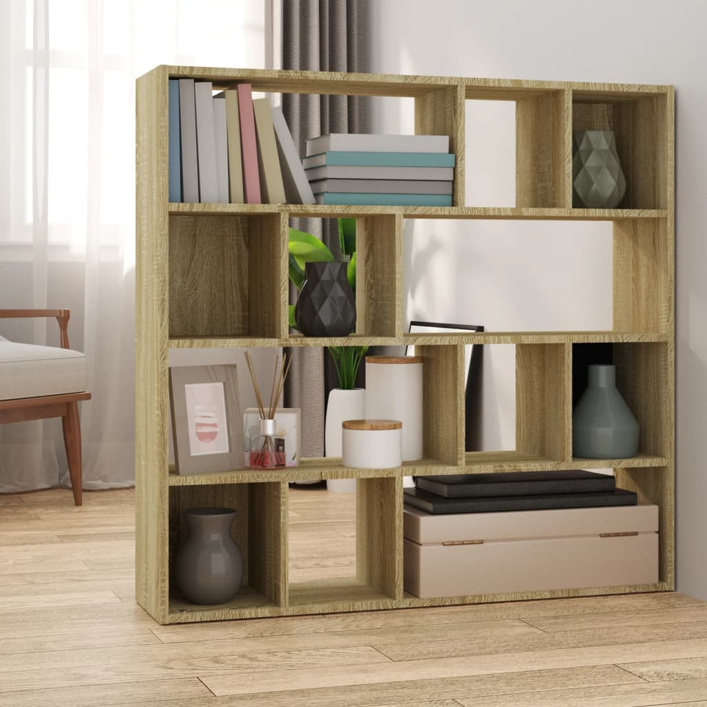 Bookcase/room divider Sonoma oak 105x24x102 cm