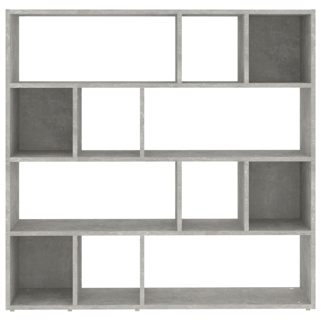 Bookcase/room divider concrete gray 105x24x102 cm