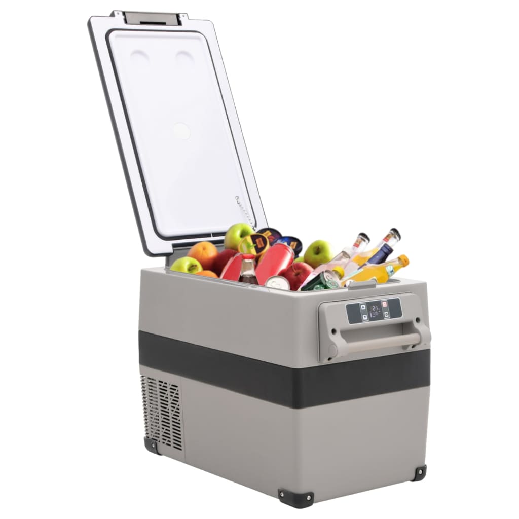 Cool box with carrying handle gray 45L PP &amp; PE