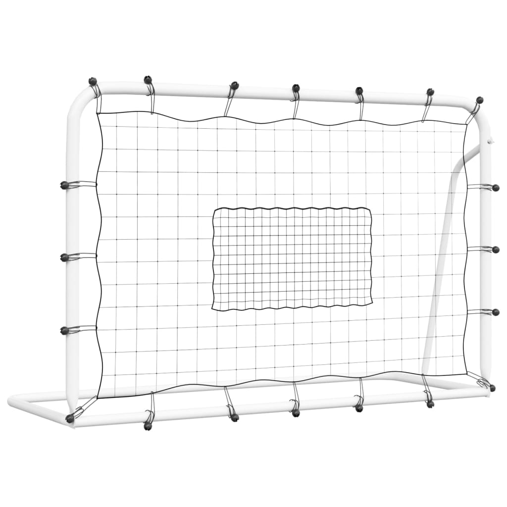 Football goal with net white &amp; black 184x61x123 cm steel &amp; PE