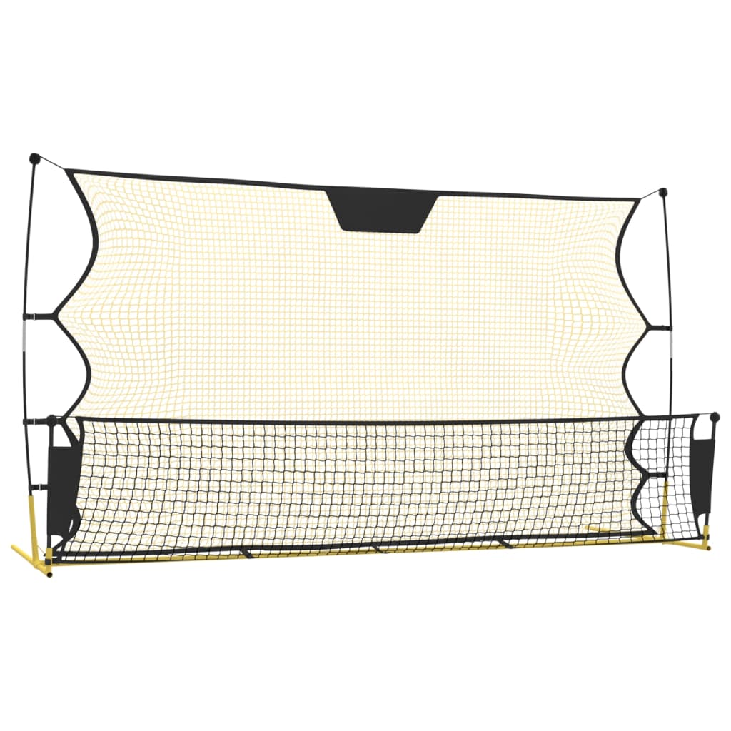 Football rebounder black and yellow 183x85x120 cm polyester
