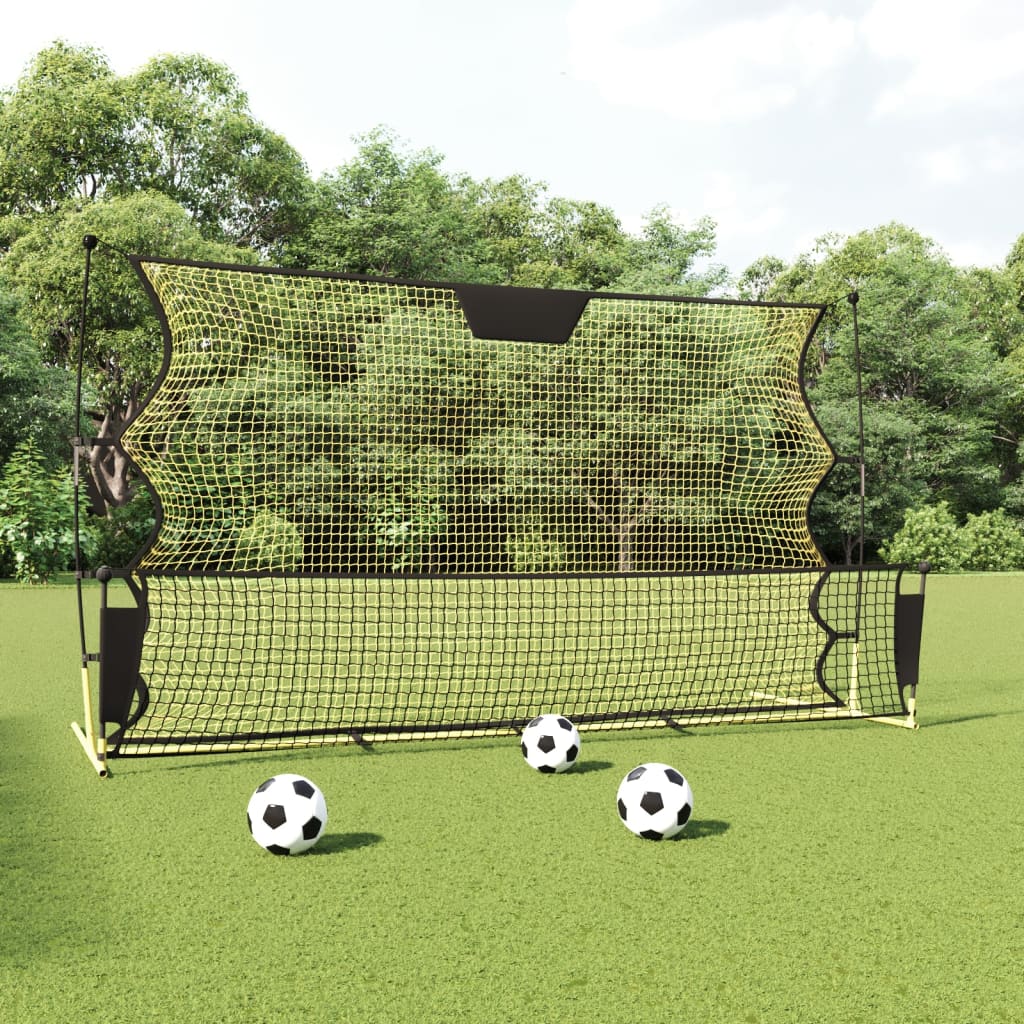 Football rebounder black and yellow 183x85x120 cm polyester