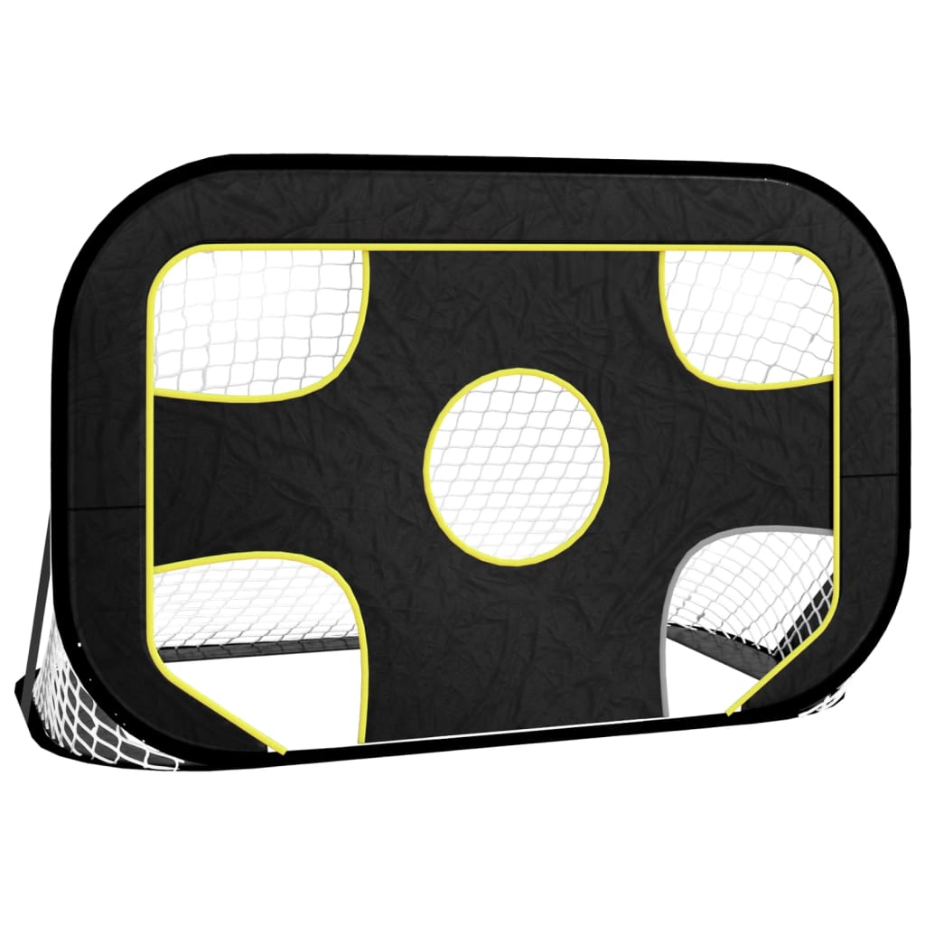 Football goal with goal wall 120x80x80 cm polyester
