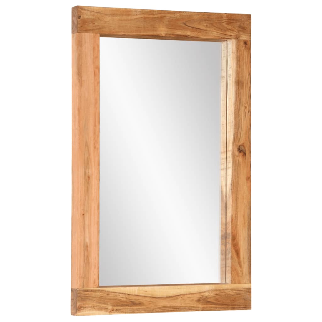 Spiegel 70x50 cm Massivholz Akazie und Glas