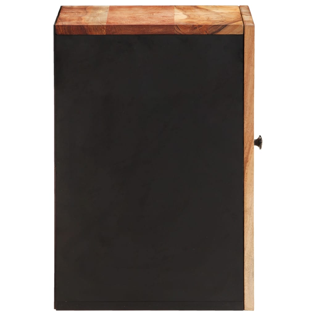 Bathroom wall cabinet 38x33x48 cm solid acacia wood