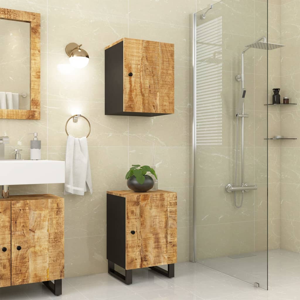 Bathroom cabinet 38x33x58 cm solid mango wood