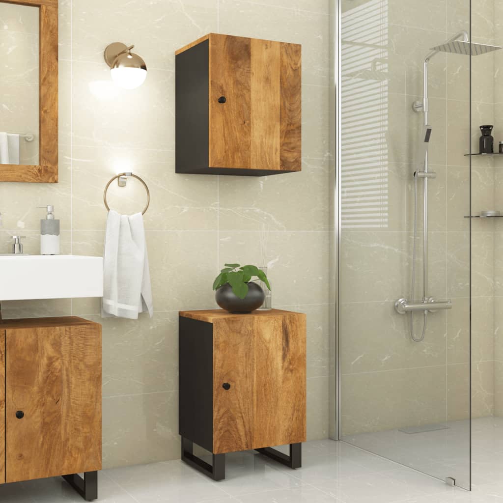 Bathroom cabinet 38x33x58 cm solid mango wood