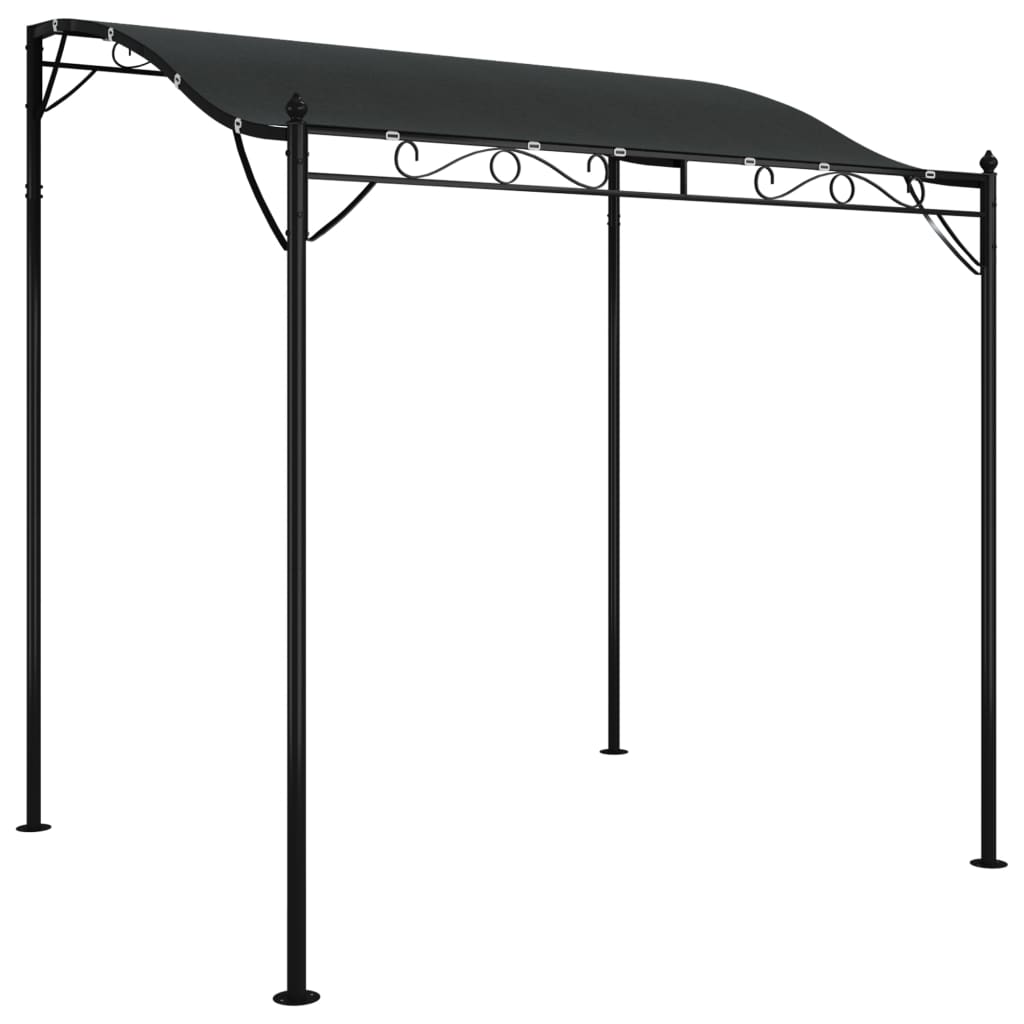Markise Anthrazit 2x2,3 m 180 g/m² Stoff und Stahl