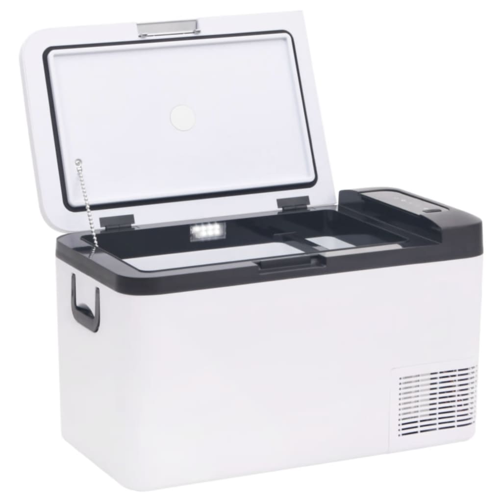 Kühlbox mit Griff und Adapter Schwarz und Weiß 18 L PP & PE