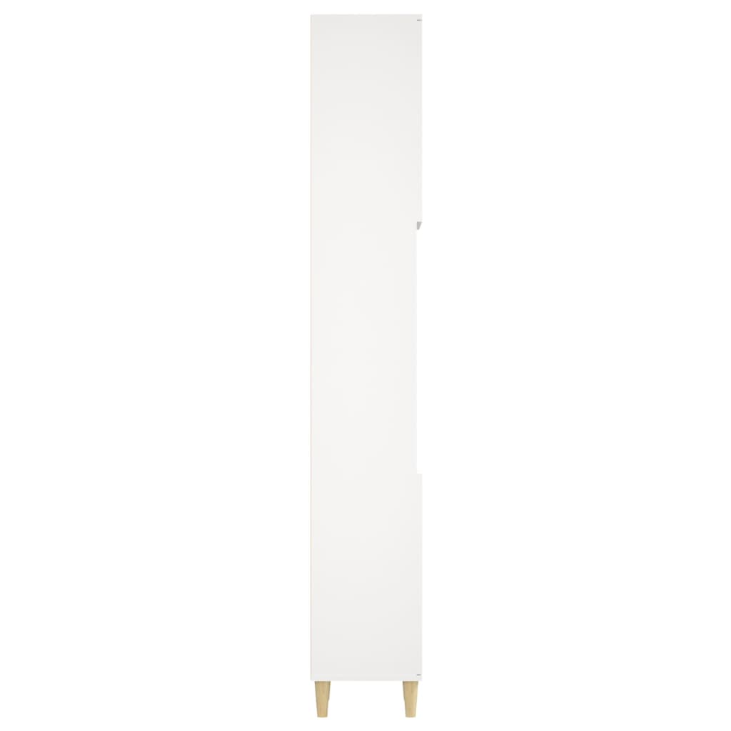 Bathroom cabinet white 30x30x190 cm made of wood