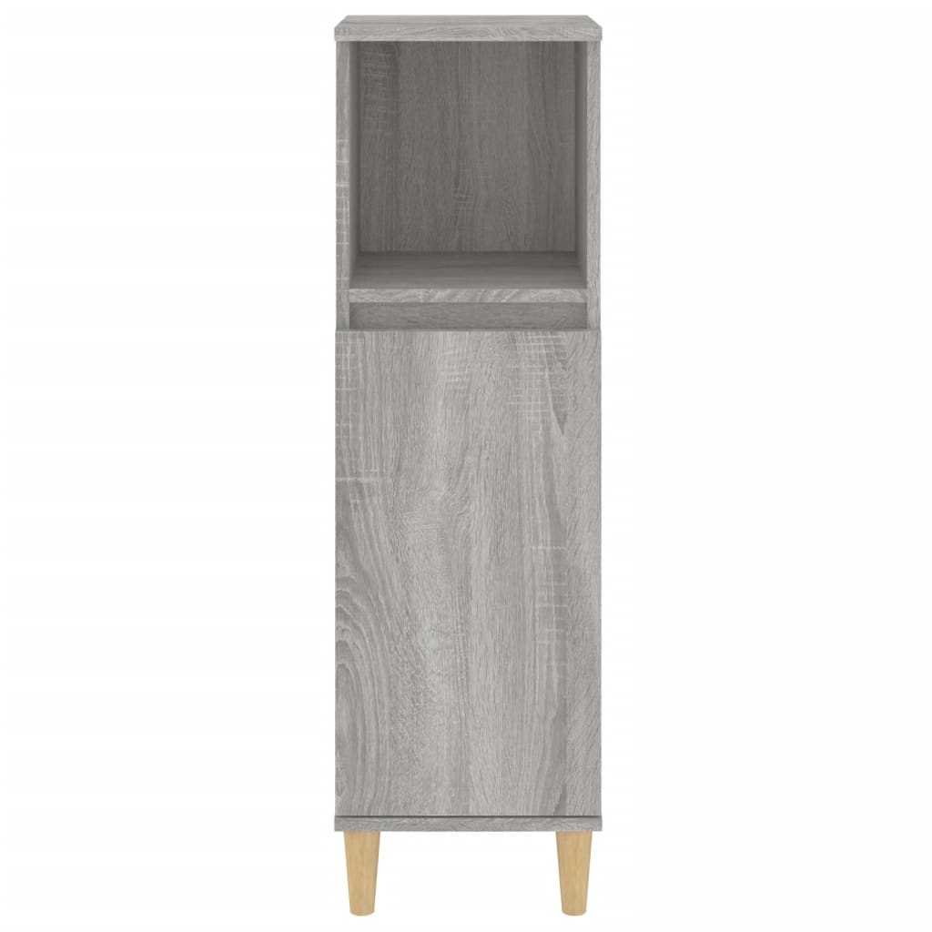 Bathroom cabinet gray Sonoma 30x30x100 cm made of wood