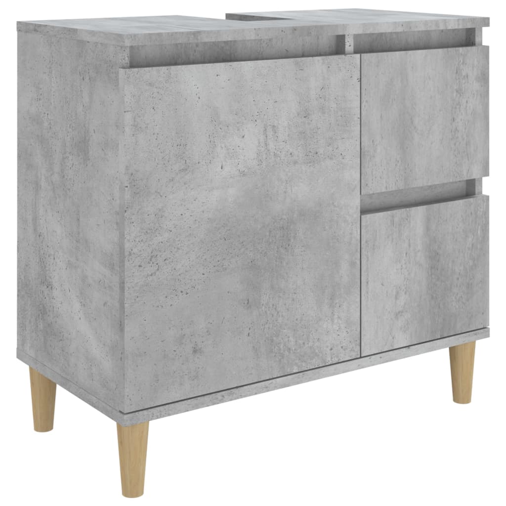 Bathroom cabinet concrete gray 65x33x60 cm made of wood material