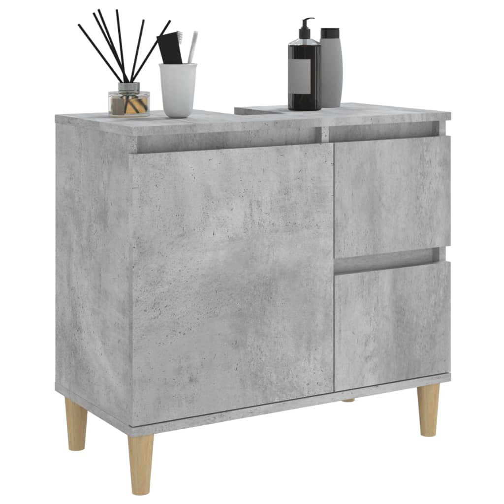 Bathroom cabinet concrete gray 65x33x60 cm made of wood material