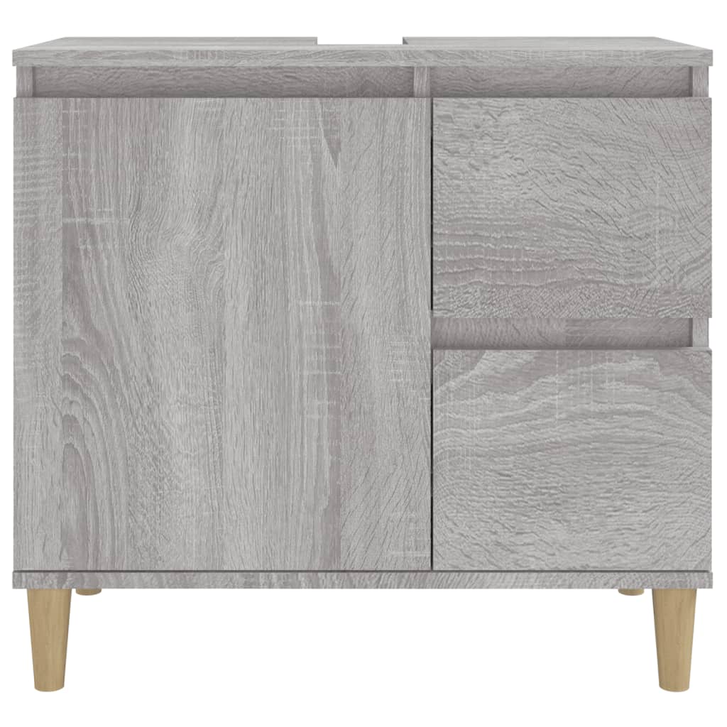Bathroom cabinet gray Sonoma 65x33x60 cm made of wood