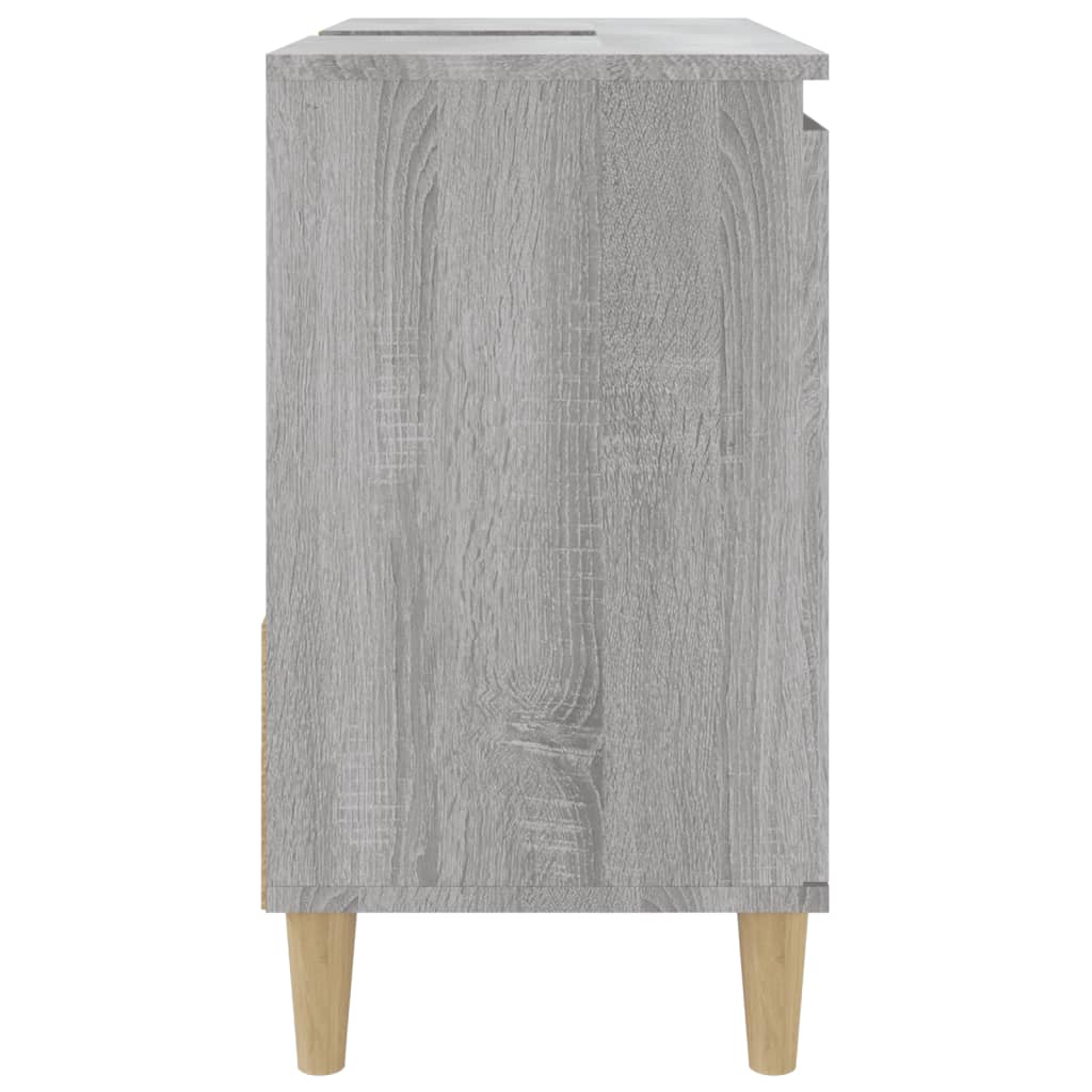 Badschrank Grau Sonoma 65x33x60 cm Holzwerkstoff
