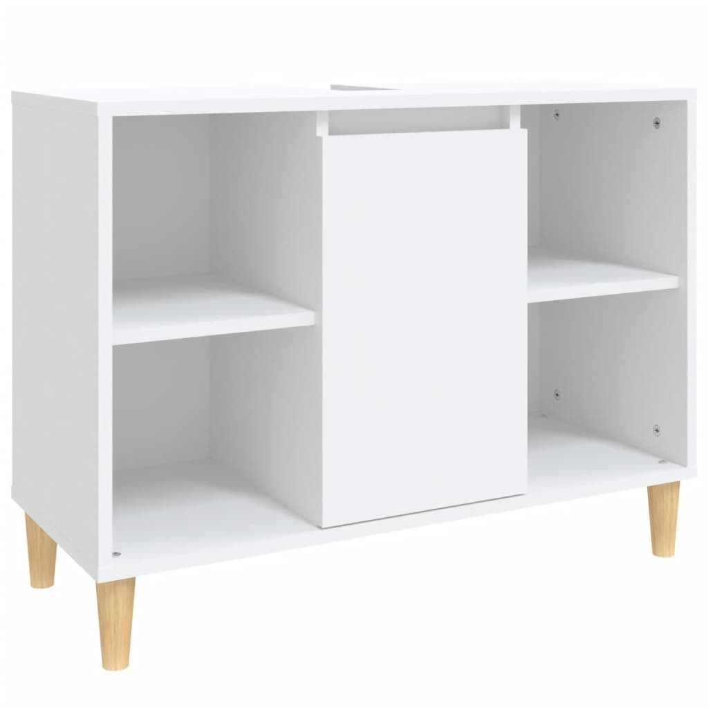 Washbasin cabinet white 80x33x60 cm made of wood material