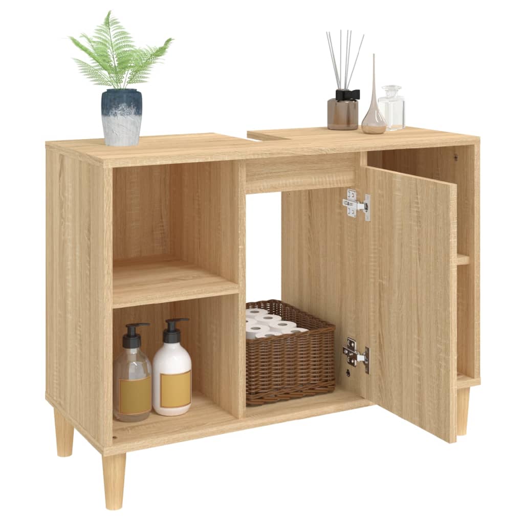 Sonoma oak washbasin cabinet 80x33x60 cm made of wood material