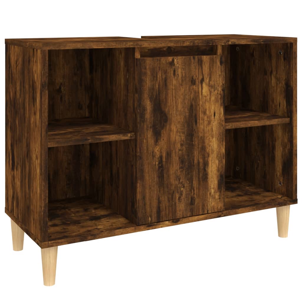 Sink base cabinet smoked oak 80x33x60 cm made of wood material