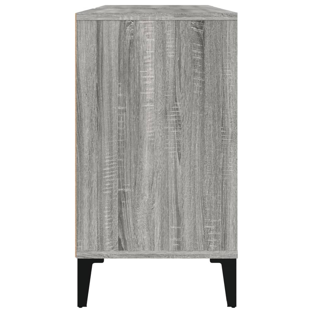 Waschbeckenunterschrank Grau Sonoma 80x33x60 cm Holzwerkstoff